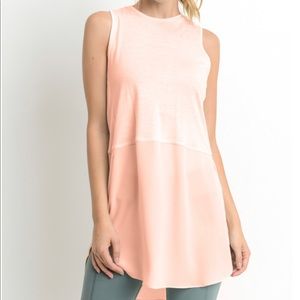 Peach perfect yoga flow top